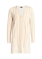 Saks Fifth Avenue COLLECTION Plaited Stripe Open-Front Cardigan