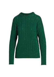 Saks Fifth Avenue COLLECTION Sequined Cable Sweater