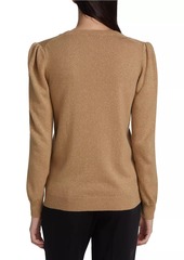Saks Fifth Avenue COLLECTION Shine Puff-Sleeve Sweater