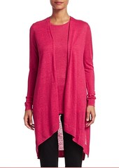 Saks Fifth Avenue COLLECTION Silk & Linen Longline Open-Front Cardigan
