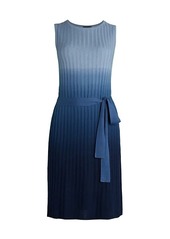 Saks Fifth Avenue COLLECTION Silk-Cashmere Dip-Dye Tie Waist Dress