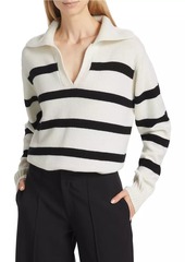 Saks Fifth Avenue Collection Stripe Wool-Blend Polo Sweater