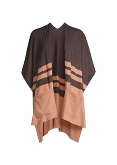 Saks Fifth Avenue COLLECTION Striped Colorblocked Knit Cape