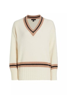 Saks Fifth Avenue Collection Varsity Alpaca-Blend Pullover Sweater