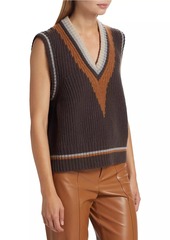 Saks Fifth Avenue Colorblocked Wool-Blend Sweater Vest