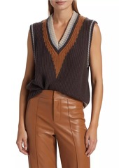 Saks Fifth Avenue Colorblocked Wool-Blend Sweater Vest