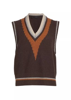 Saks Fifth Avenue Colorblocked Wool-Blend Sweater Vest