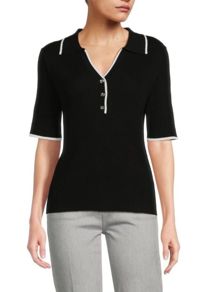 Saks Fifth Avenue Contrast Trim Sweater