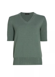 Saks Fifth Avenue Cotton-Blend V-Neck T-Shirt