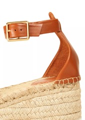 Saks Fifth Avenue Deluxe Leather Platform Espadrille Sandals
