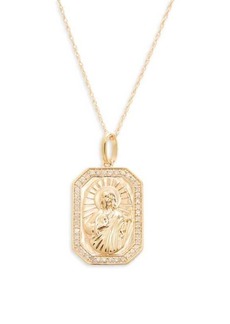 Saks Fifth Avenue Dia 14K Yellow Gold & 0.2 TCW Diamond Pendant Necklace