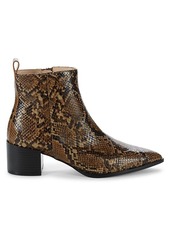 Saks Fifth Avenue Emerson Snakeskin-Embossed Leather Booties