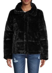 Saks Fifth Avenue Faux Fur Puffer Jacket