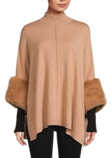 Saks Fifth Avenue Faux Fur Trim Sweater