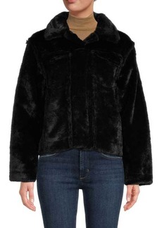 Saks Fifth Avenue Faux Fur Trucker Jacket