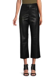 Saks Fifth Avenue Faux Leather Cropped Pants