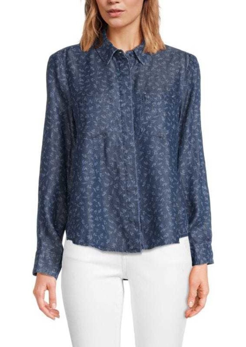 Saks Fifth Avenue Floral High Low Shirt