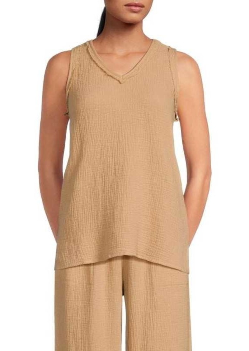 Saks Fifth Avenue Gauze V-Neck Tank Top