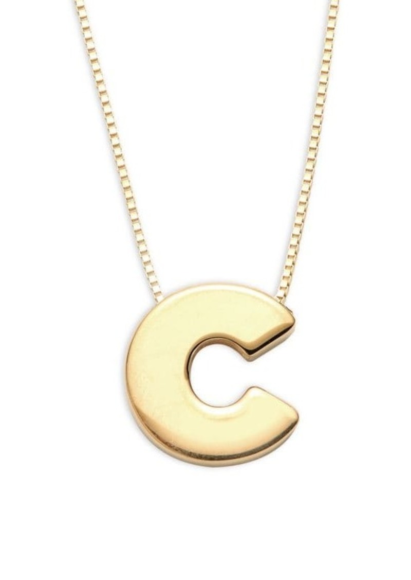 Saks Fifth Avenue Initial 14K Yellow Gold Necklace