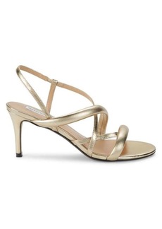 Saks Fifth Avenue Jeanne Metallic Strappy Leather Sandals