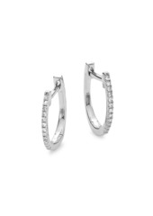 Saks Fifth Avenue Kate 14K White Gold & 0.08 TCW Diamond Huggie Earrings
