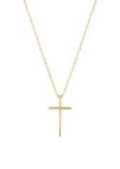 Saks Fifth Avenue Kid's 14K Yellow Gold Swedged Cross Pendant Necklace