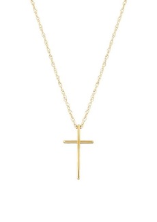 Saks Fifth Avenue Kid's 14K Yellow Gold Swedged Cross Pendant Necklace