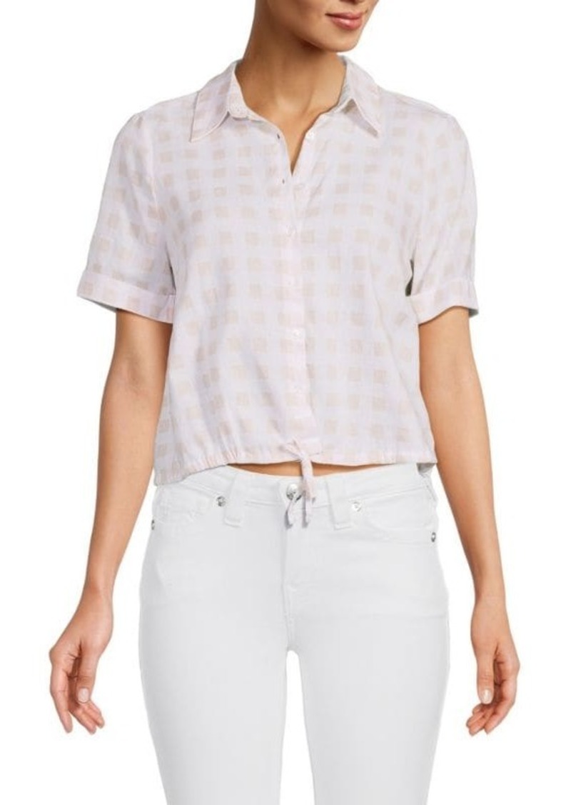 Saks Fifth Avenue Linen & Cinch Camp Shirt