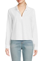 Saks Fifth Avenue Linen Blend Popover Shirt
