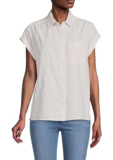 Saks Fifth Avenue Linen Blend Shirt