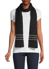Saks Fifth Avenue Lurex-Striped Ribbed Cashmere Scarf
