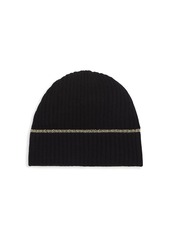 Saks Fifth Avenue Lurex-Trimmed Ribbed Cashmere Beanie