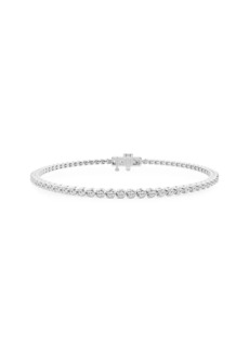 Saks Fifth Avenue Platinum & Round Lab-Grown Diamond 3-Prong Tennis Bracelet/1.00-10.00 TCW
