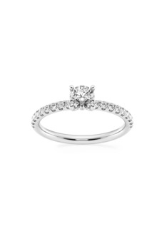 Saks Fifth Avenue Platinum & Round Lab-Grown Diamond Hidden Halo Ring/0.80-3.41 TCW