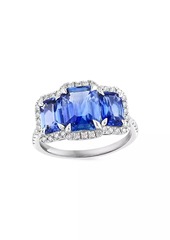 Saks Fifth Avenue Platinum, Sapphire & 0.34 TCW Diamond Ring