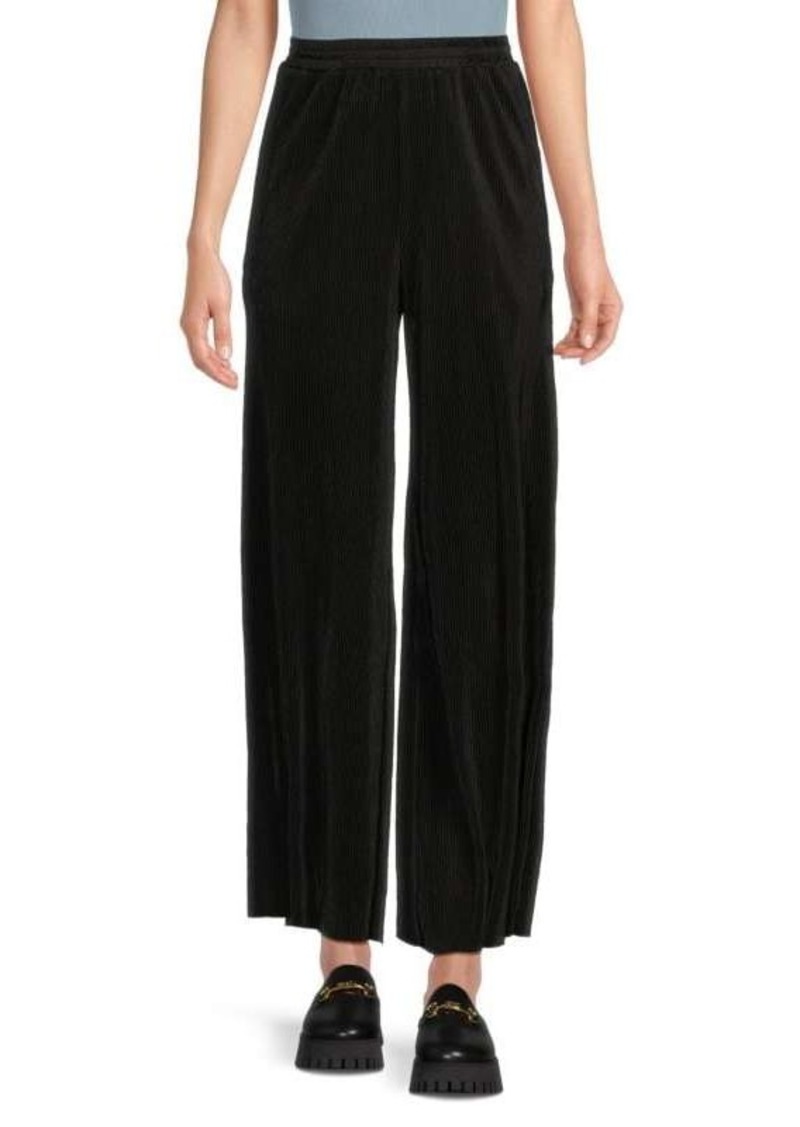 Saks Fifth Avenue Plisse Wide Leg Pants