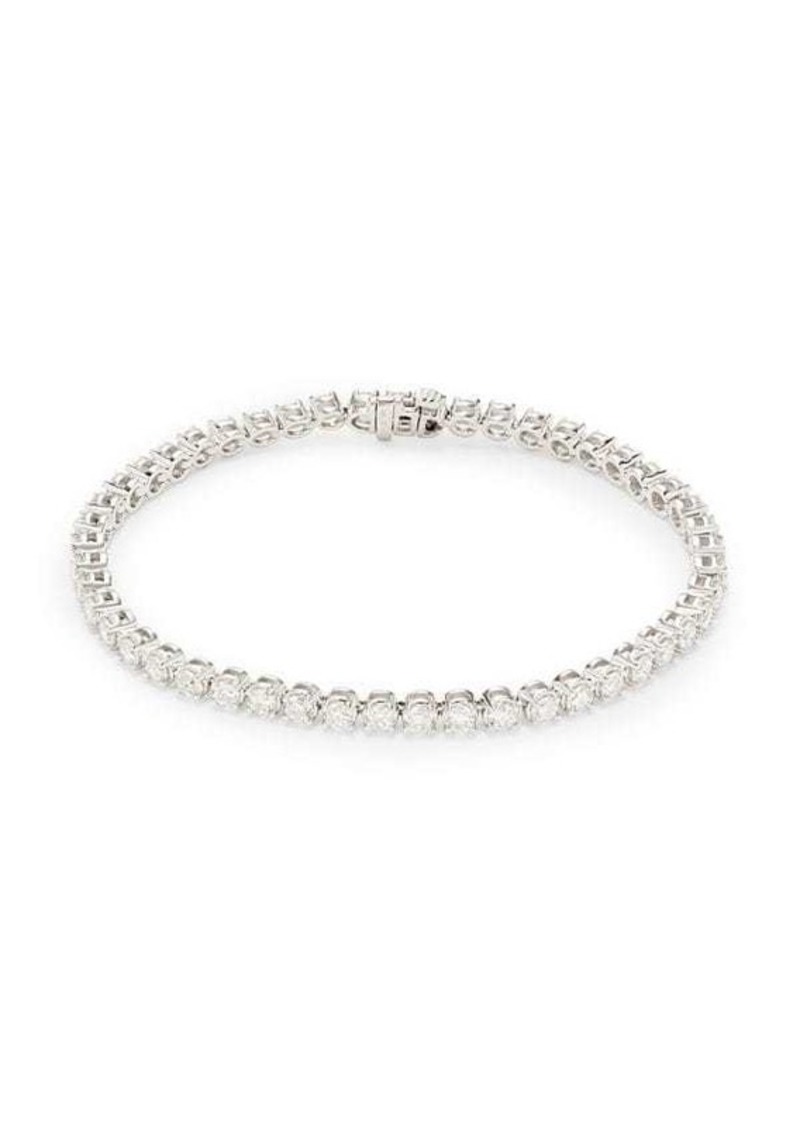 Saks Fifth Avenue Radiant Value 14K White Gold & 5 TCW Lab Grown Diamond Tennis Bracelet