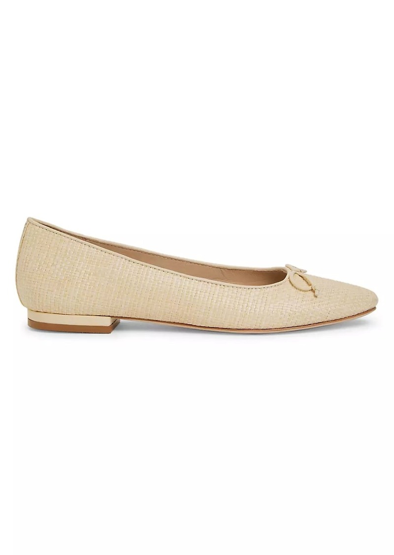 Saks Fifth Avenue Raffia Ballet Flats