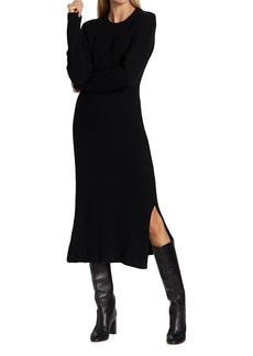 Saks Fifth Avenue Rib-Knit Wool-Cashmere Midi Dress