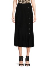 Saks Fifth Avenue Ribbed A Line Midi Skirt