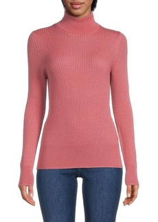 Saks Fifth Avenue Ribbed Merino Wool Blend Sweater