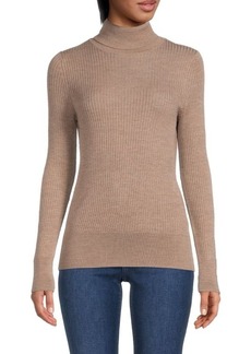 Saks Fifth Avenue Ribbed Merino Wool Blend Sweater