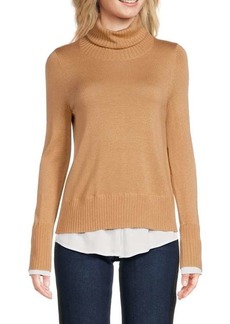 Saks Fifth Avenue Ribbed Merino Wool Blend Turtleneck Sweater