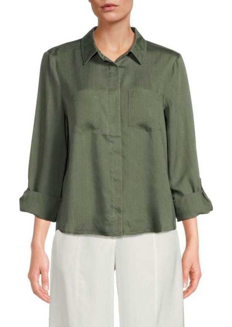 Saks Fifth Avenue Roll Tab Shirt