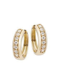 Saks Fifth Avenue 14K Yellow Gold & 0.48 TCW Diamond Hoop Earrings