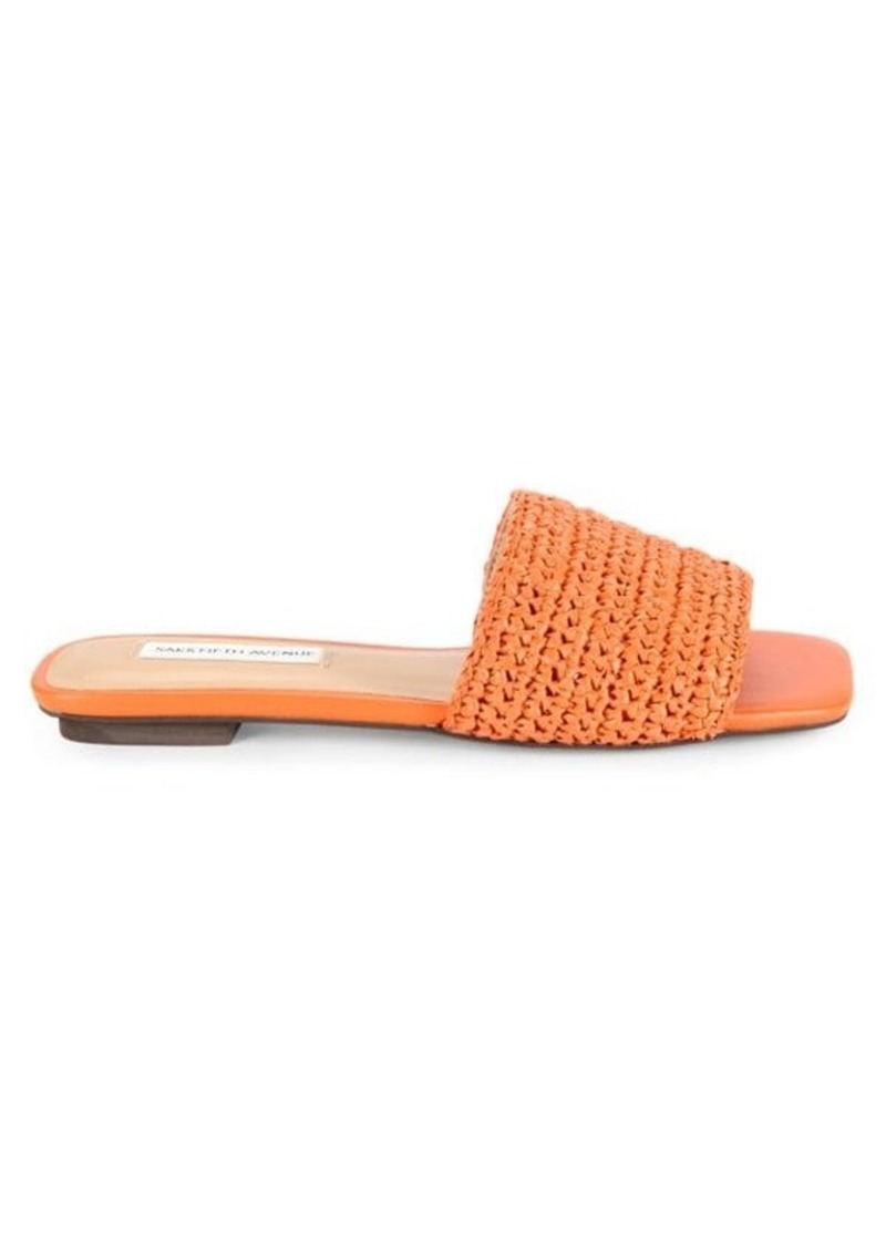 Saks Fifth Avenue Sofia Woven Flat Sandals