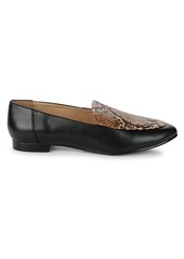 Saks Fifth Avenue Steff Snakeskin-Embossed Leather Loafers