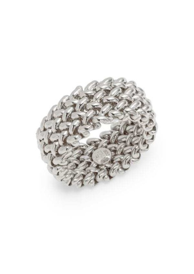 Saks Fifth Avenue Sterling Silver Tessere Band Ring