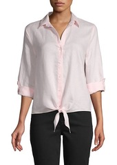 Saks Fifth Avenue Tie-Waist Linen Shirt
