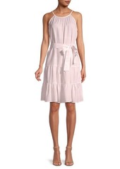 Saks Fifth Avenue Tiered Belted Dress